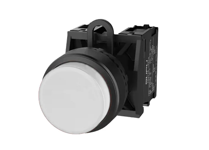 Кнопка выпуклая (белая) TS2510-0BM50-S10 - Кнопка круглая выпуклая, без блокировки, без подсветки, пластиковое переднее кольцо, с мгновенным нажатием, с контактной группой 1NO, диаметр головки кнопки 29,5 мм, диаметр посадочного отверстия: 22 мм, цвет: бе
