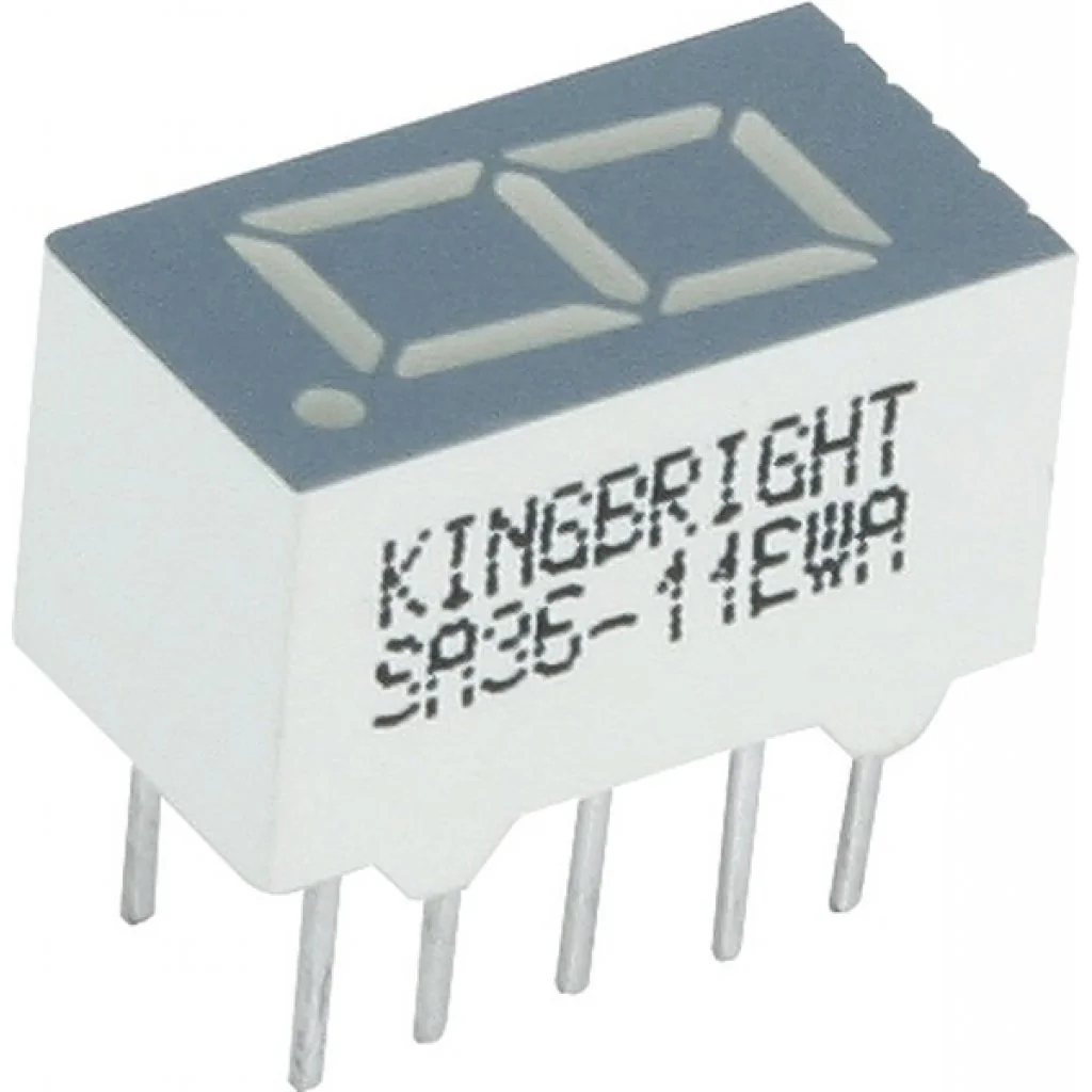 SA36-11EWA - 1 разрядный индикатор 9мм/красный/625нм/0.8-1.9мкд/ОА