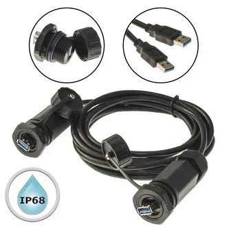 M25USBZ2-3.0G-3M - Разъем герметичный SZC M25USBZ2-3.0G-3M, 4.8 Гб/с