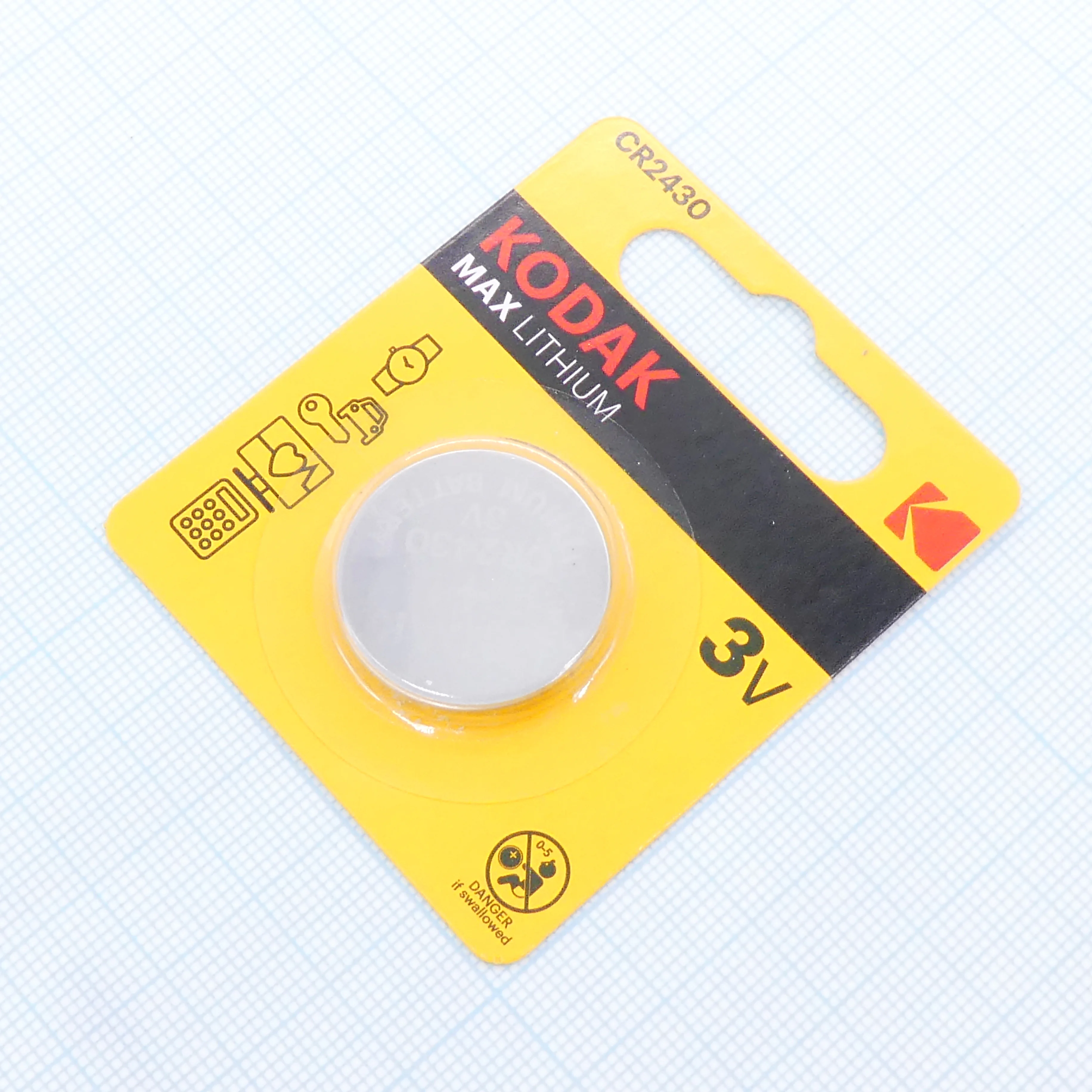 CR2430 Kodak MAX Litium - Элемент питания литиевый,3В
