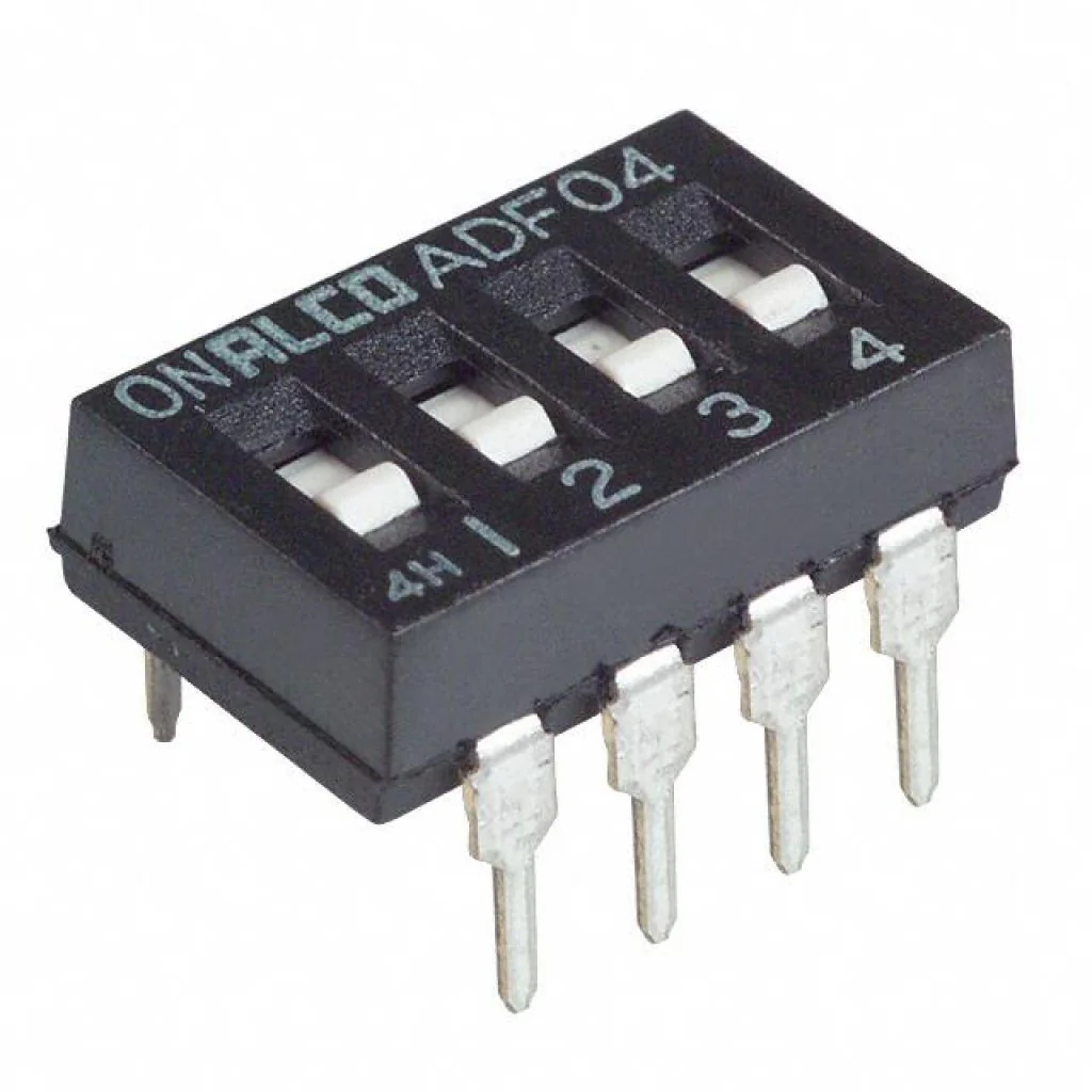 1825002-5 - Переключатель DIP 4 позиции 24В 0,1А, 2.54mm