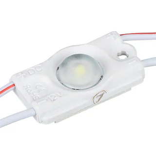 Модуль герметичный ARL-ORION-R05-12V Cool (2835, 1 LED) 026532 - Герметичный светодиодный модуль IP67, ХОЛОДНЫЙ 8000–10000 К, напряжение 12 В, мощность 0.48 Вт, св. поток 45 лм, 1 светодиод SMD 2835, угол 160°. 50 шт на проводе, расстояние между центрами 