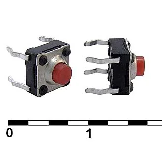WS6250-100AR - Кнопка тактильная 6.2Х6.2Х4.3