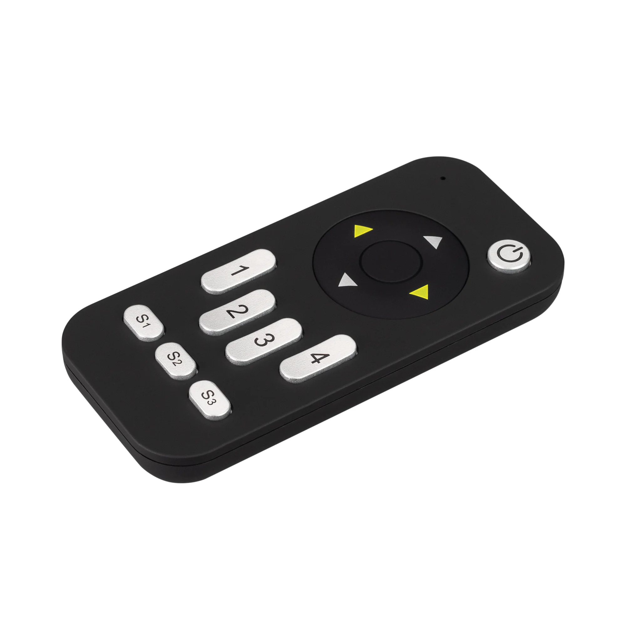 INTELLIGENT ARLIGHT Пульт SMART-801-22-4G-3SC-MIX Black (3V, 2.4G) 037418 - Кнопочный радиопульт 2.4 ГГц черного цвета для управления мультибелым (MIX) источником света. 4 зоны управления, 3 сцены, управление яркостью и оттенком с помощью кнопок. Питание 