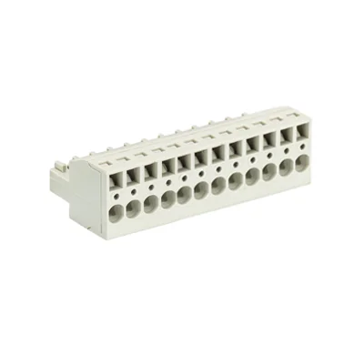 Розетка Wiecon 8513 BFK/12 TOP OB - Розеточный разъем, прямой, на кабель, шаг 3,5 мм, 12 полюсов, номинальное сечение: 1,5 мм кв., пружинная фиксация провода, 250V, 8А, без маркировки, цвет: серый, серия 8513 BFK