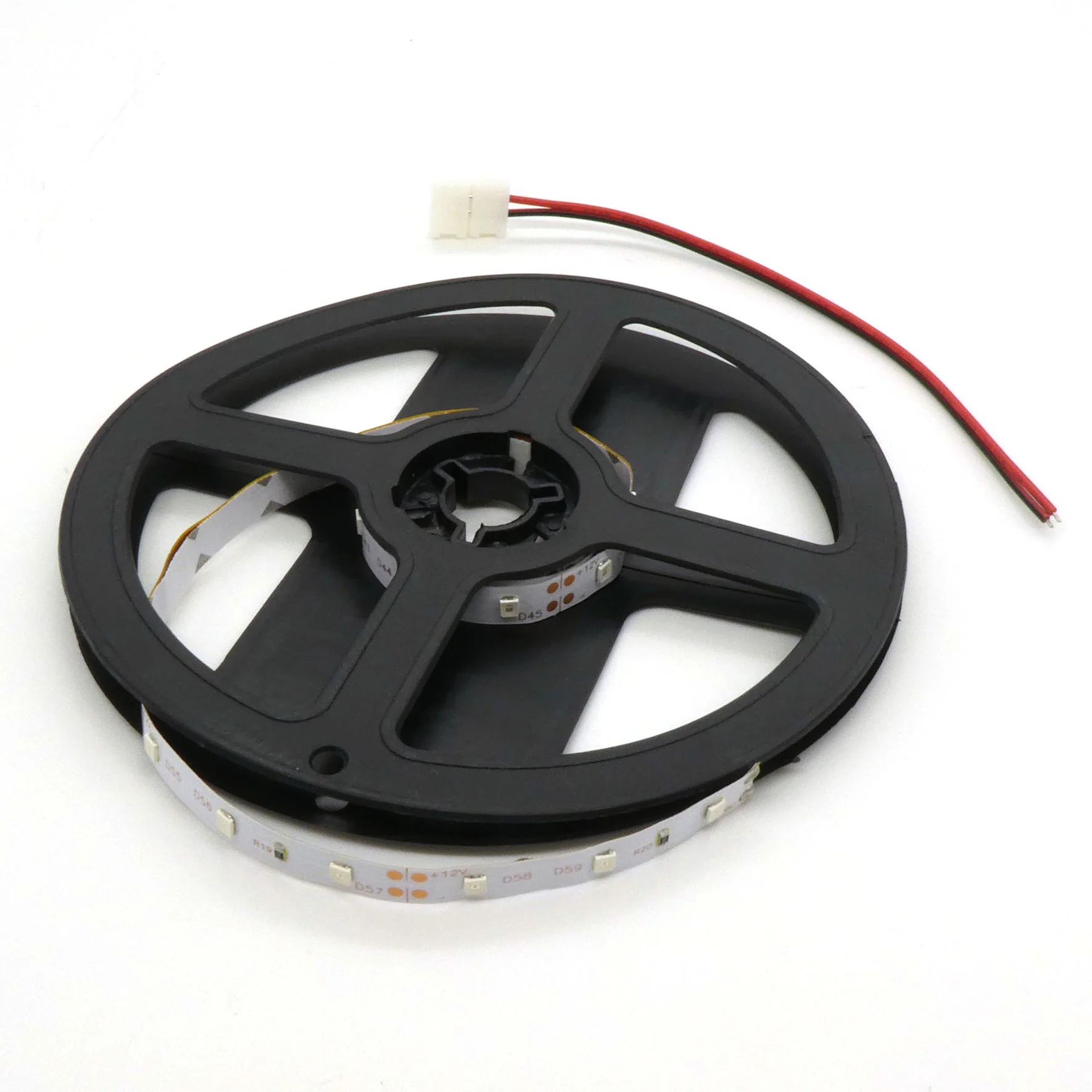 LED-лента 3528 R/ 60 чипов/1м/12V - самоклеящаяся / красная / 60 чип диодов 3528 на метр / потребляемая мощность 4,8 Вт/м / 8мм
