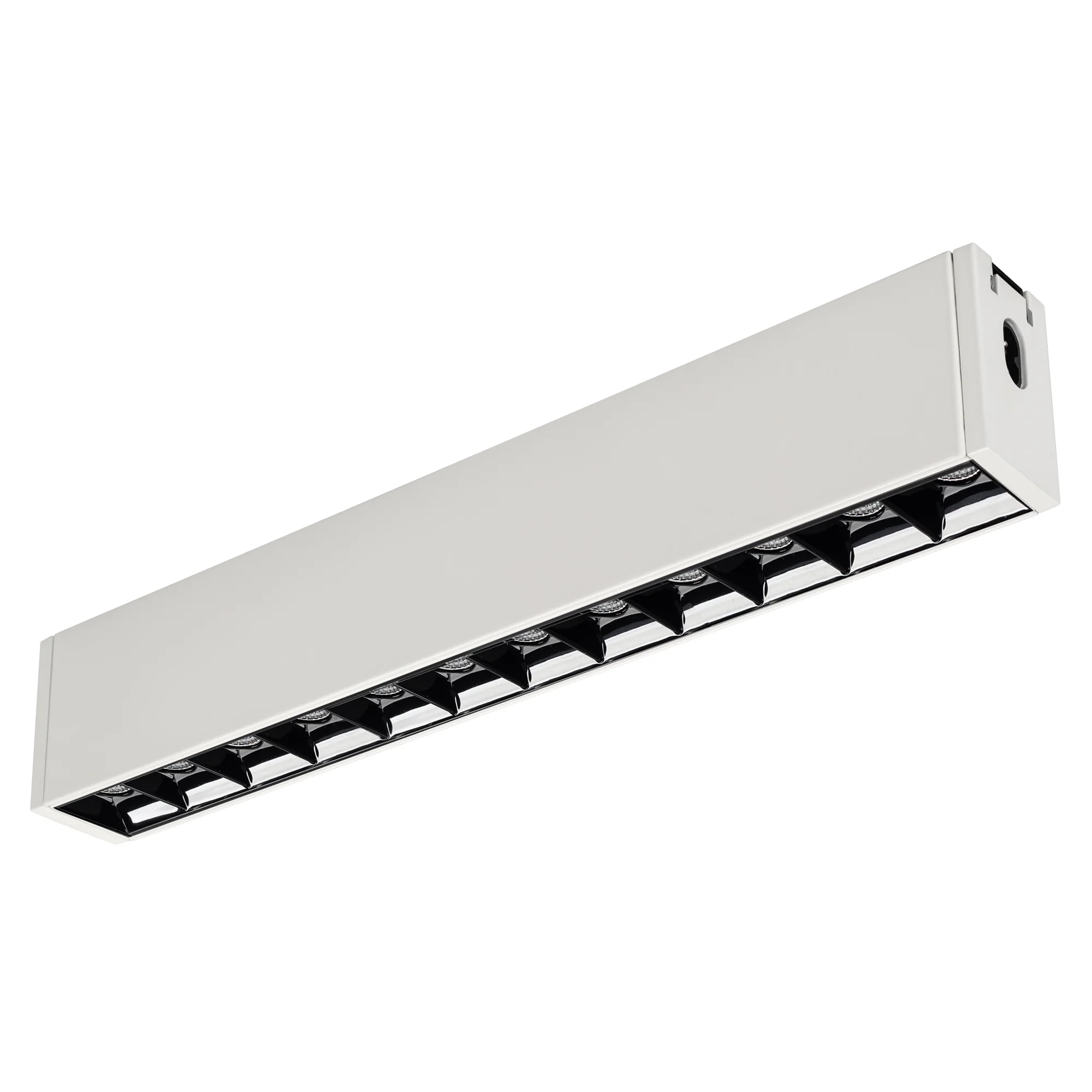 Светильник CLIP-38-LASER-S330-12W Day4000 (WH, 36 deg, 24V) 029005 - Подвесной/накладной светильник для системы CLIP 38мм, 12Вт. Цвет свечения ДНЕВНОЙ 4000K, световой поток 860 лм, угол 36°, CRI>90. Корпус прямоугольный, металл, цвет белый, IP40. Размеры 