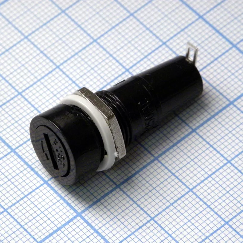 ZH252 - Держатель предохранителя  5*20mm, закрытого типа, монтаж на панель