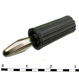 10-0067 A AL BLACK - Штекер 10-0067 a AL черный, диаметр 4 мм
