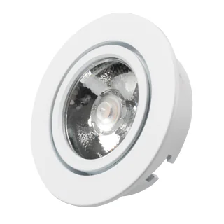 Светодиодный светильник LTM-R65WH 5W Day White 10deg 020767 - Врезной круглый мебельный светильник 5Вт, корпус белый алюминий. Цвет ДНЕВНОЙ БЕЛЫЙ 4000K. Светодиод 1х5W Bridgelux. CRI>80, Св.поток 350-400лм, наклоняемая ось, угол 10°. Питание 180-240VAC, 5