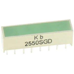 KB-2550SGD - Светодиодный модуль 4хLEDх19,05х3,81мм/зеленый/568нм/20-70мкд