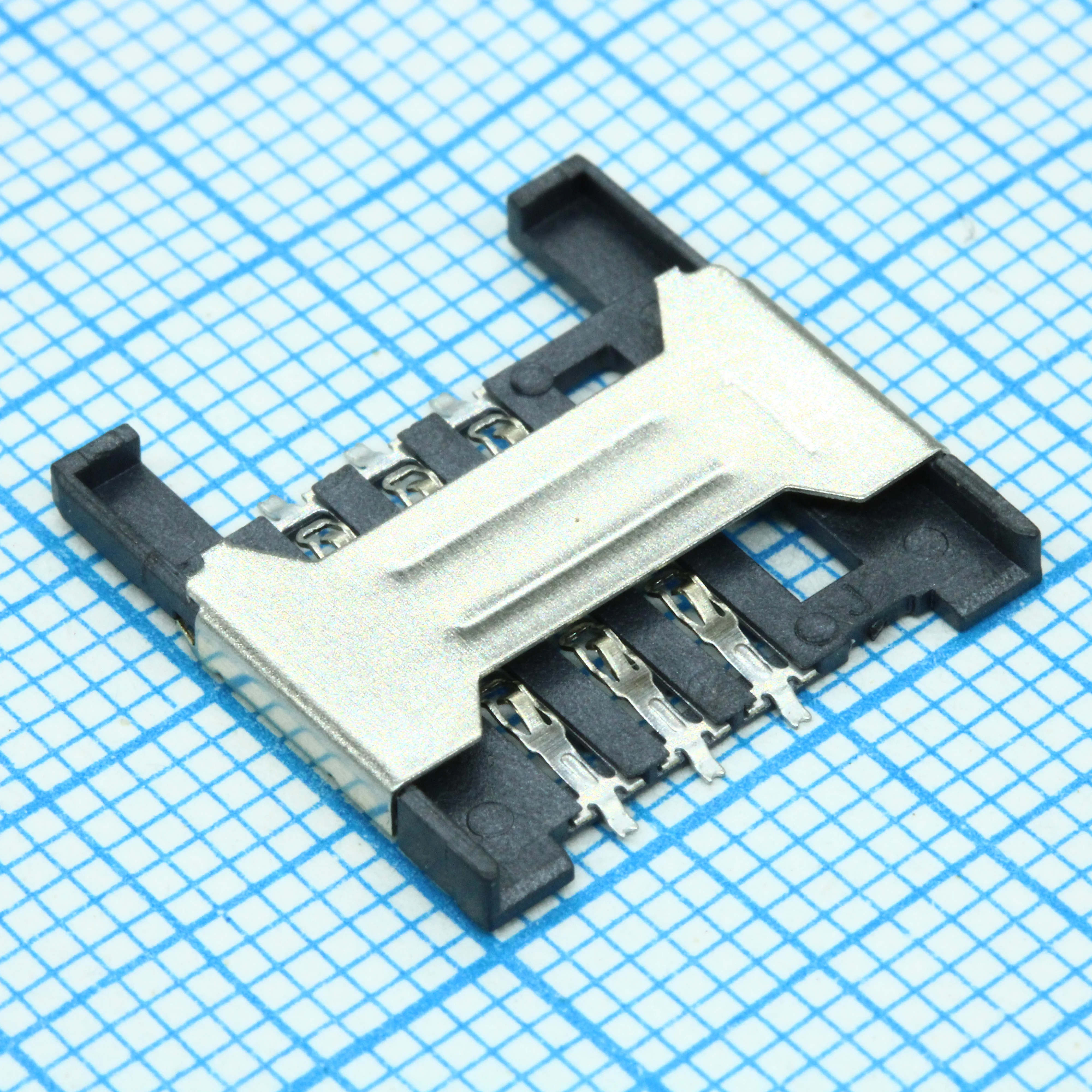 DS1138-07-06SS4BSR - Держатель Mini SIM 2.54мм высота 1.8мм 6 контактов