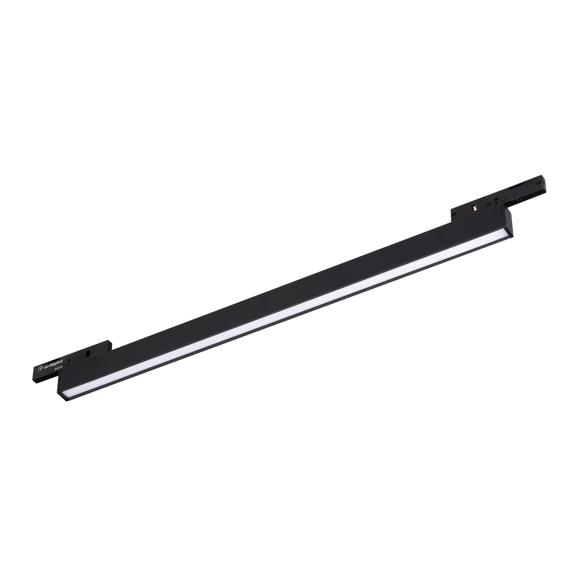 Светильник MAG-MICROCOSM-FLAT-L300-8W Day4000 (BK, 100 deg, 24V) 043272 - Светильник для магнитных треков MAG-MICROCOSM шириной 10,5 мм. Мощность 8 Вт, св. поток 251 лм, 31 лм/Вт, дневной 4000 K, CRI>90, угол 100°, напряжение питания 24 В. Черный прямоуго