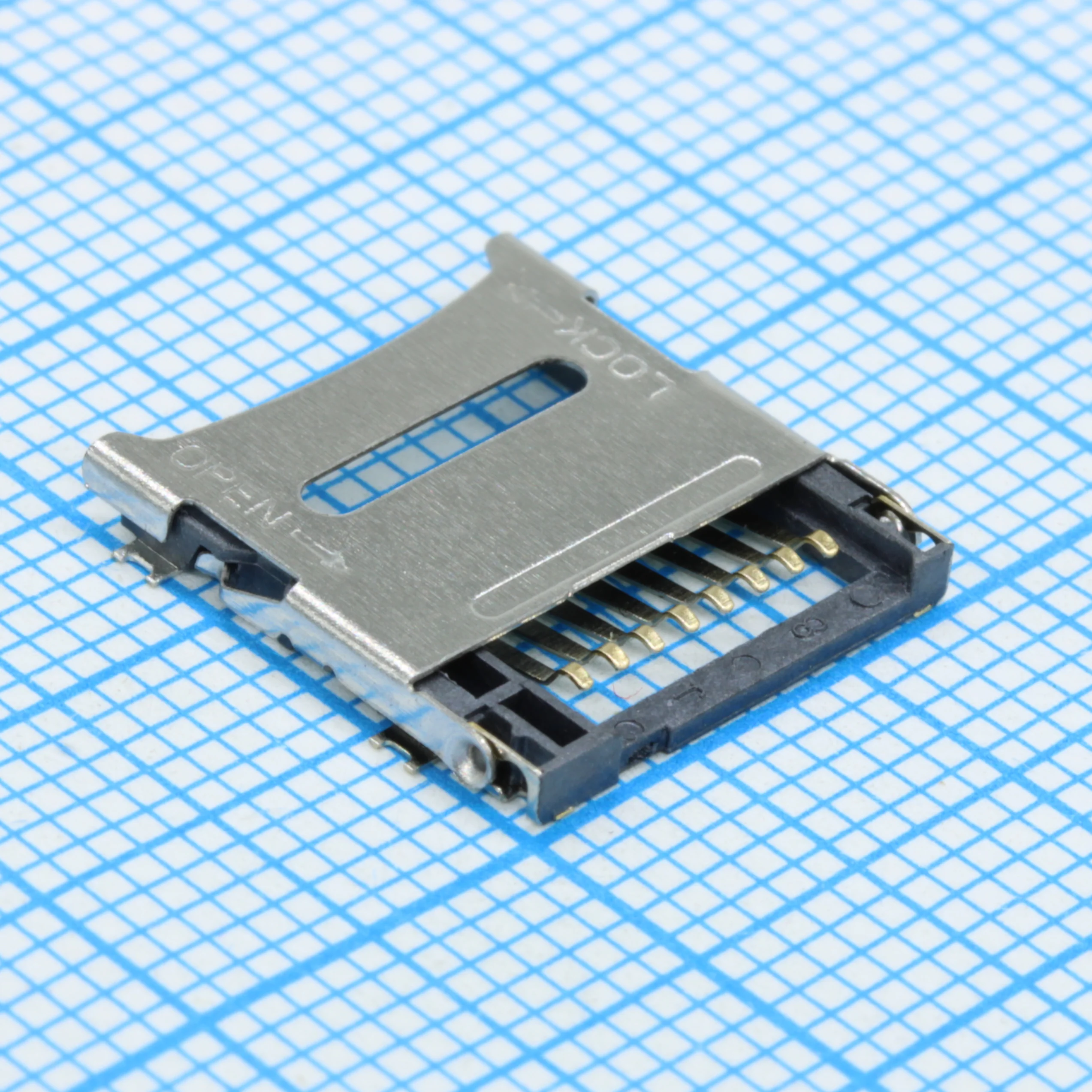 DS1139-06-08SS0BSR - Держатель карты памяти micro SD Н=1.8мм для поверхностного монтажа