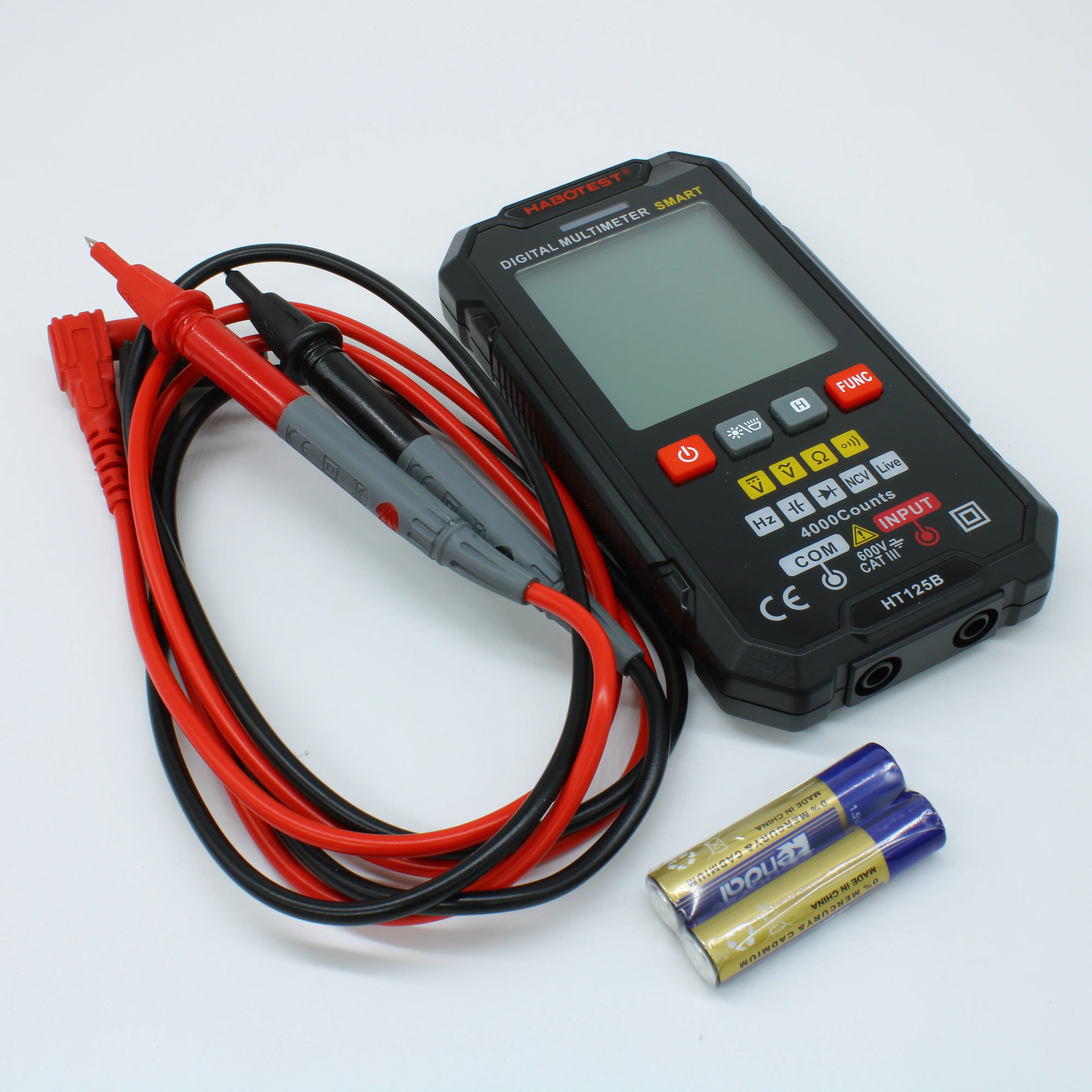 HT125B - Карманный цифровой SMART мультиметр, автомат с True RMS, NCV