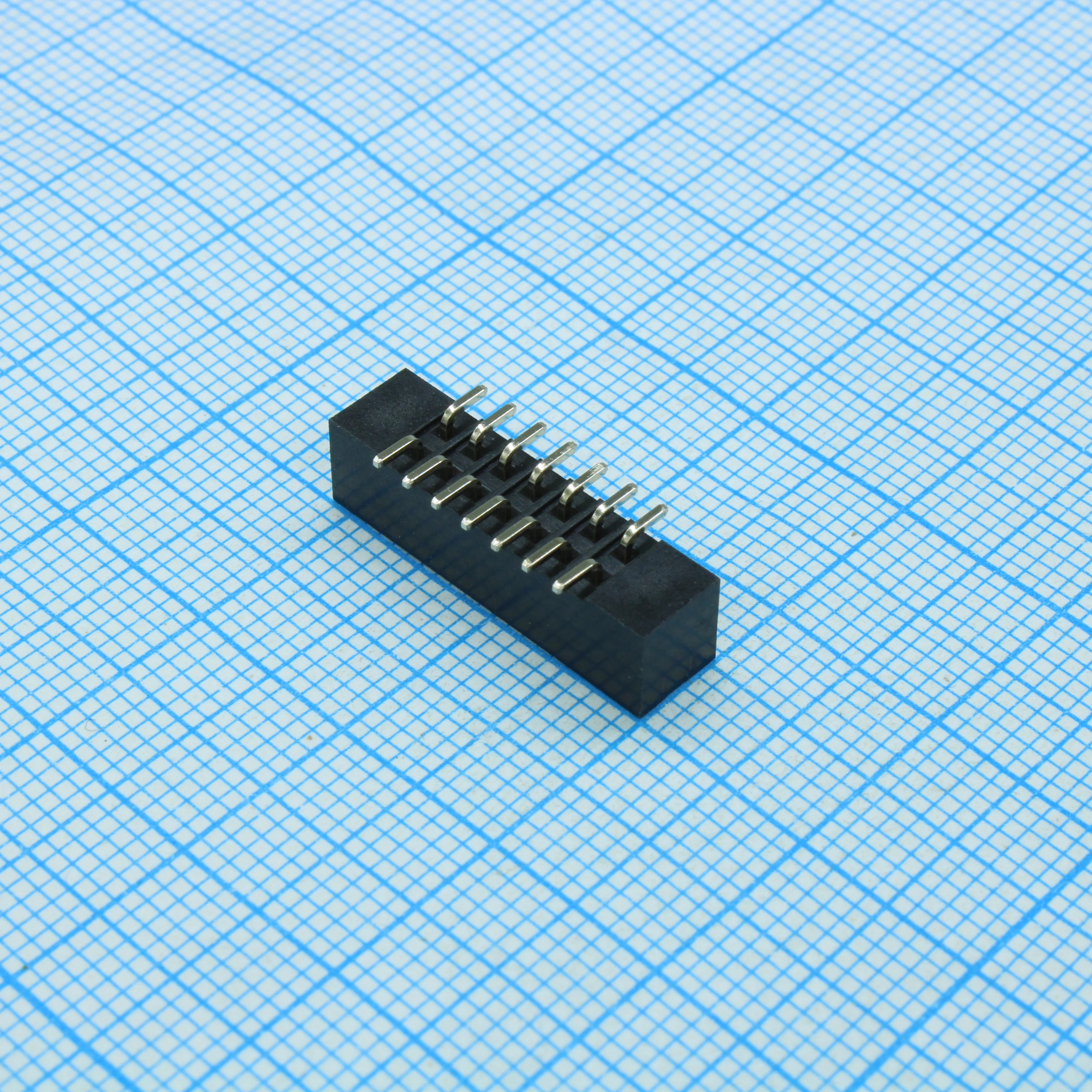 DS1014-14MF1BXB-B - IDC разъем, вилка на плату SMD монтаж 14pin(2x7), шаг 2.00мм