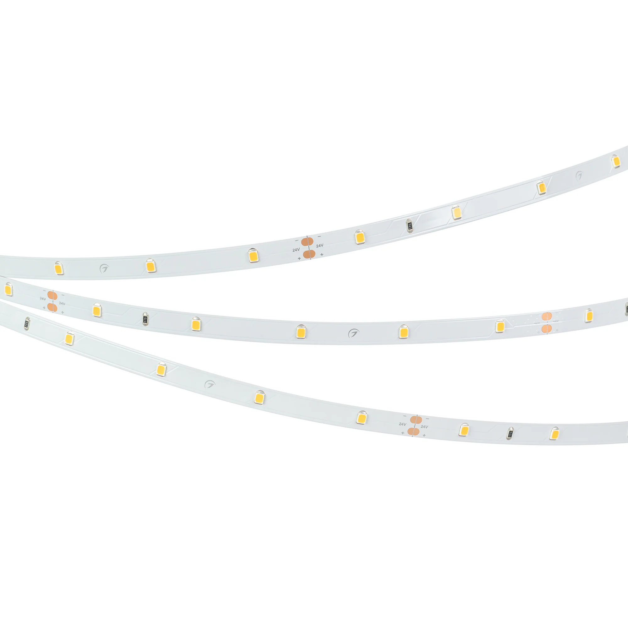 Лента RT-A30-8mm 24V Warm3000 (2.9 W/m, IP20, 2835, 5m) 024112(2) - Светодиодная лента RT-A30, открытая. Светодиоды 2835, 30 шт/м (150 шт на 5 м), белая плата, ширина 8 мм, скотч 3M. Цвет ТЁПЛЫЙ 3000 K, цветопередача CRI>85, угол 120°. Питание 24V, мощнос