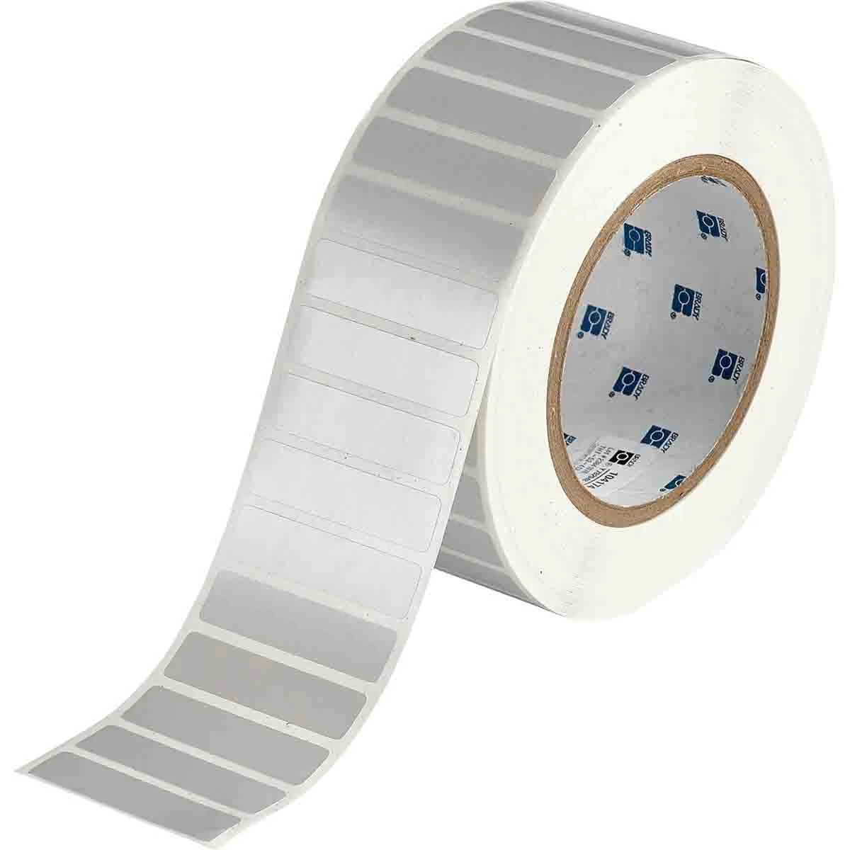Этикетка brd104174 - THT-53-413-3 этикетки, материал B-413, серебристый металлизированный полиэстер, размер 50.8х12.7мм, 1 шт. B ряду, 3 000 шт. в рул.
