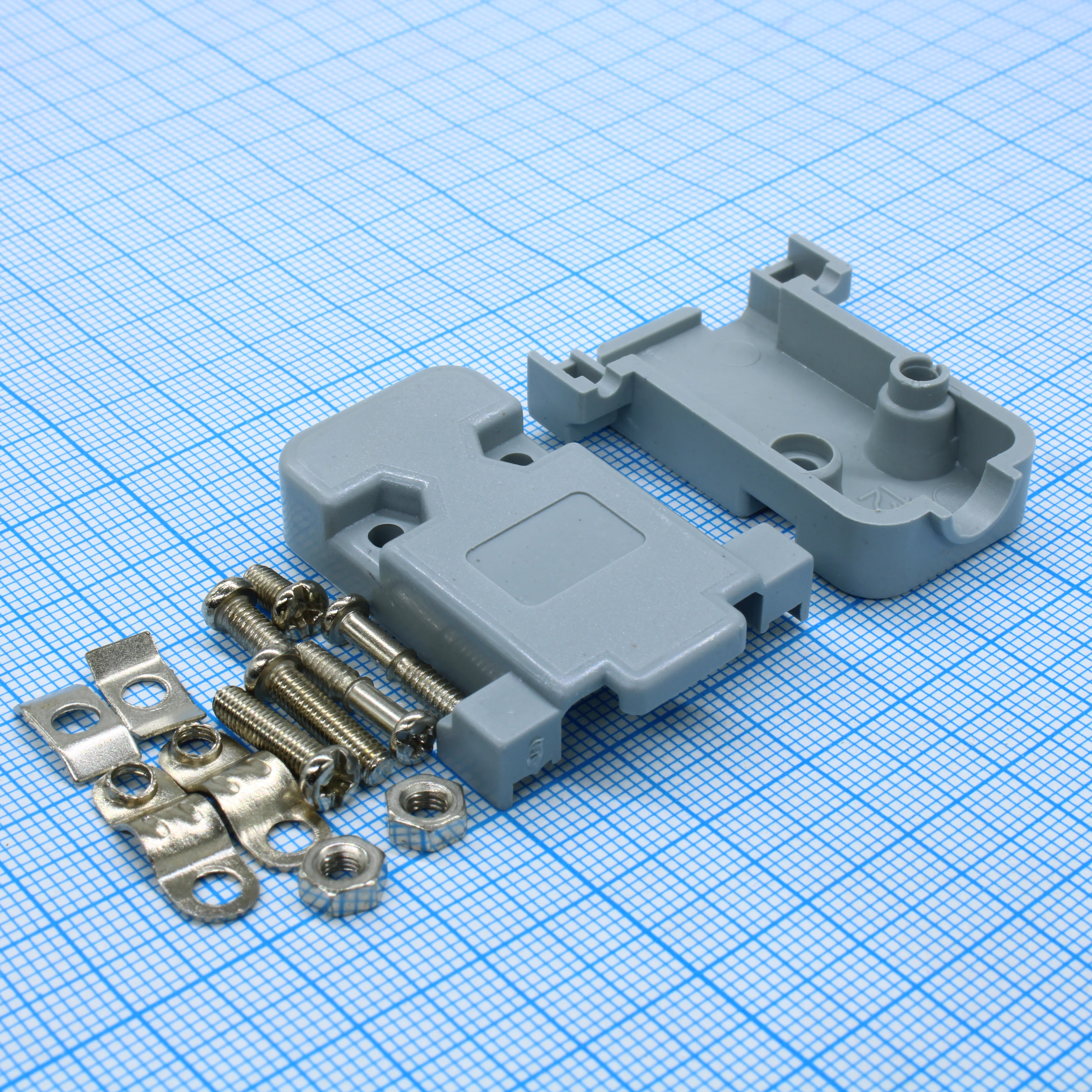 L-KLS1-DB-09P-S-G - Кожух для разъема D-SUB 9pin на кабель, пластик