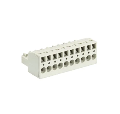 Розетка Wiecon 8513 BFK/10 TOP OB - Розеточный разъем, прямой, на кабель, шаг 3,5 мм, 10 полюсов, номинальное сечение: 1,5 мм кв., пружинная фиксация провода, 250V, 8А, без маркировки, цвет: серый, серия 8513 BFK