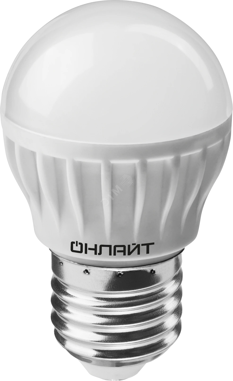 Лампа светодиодная LED 8вт E27 белый матовый шар 19738