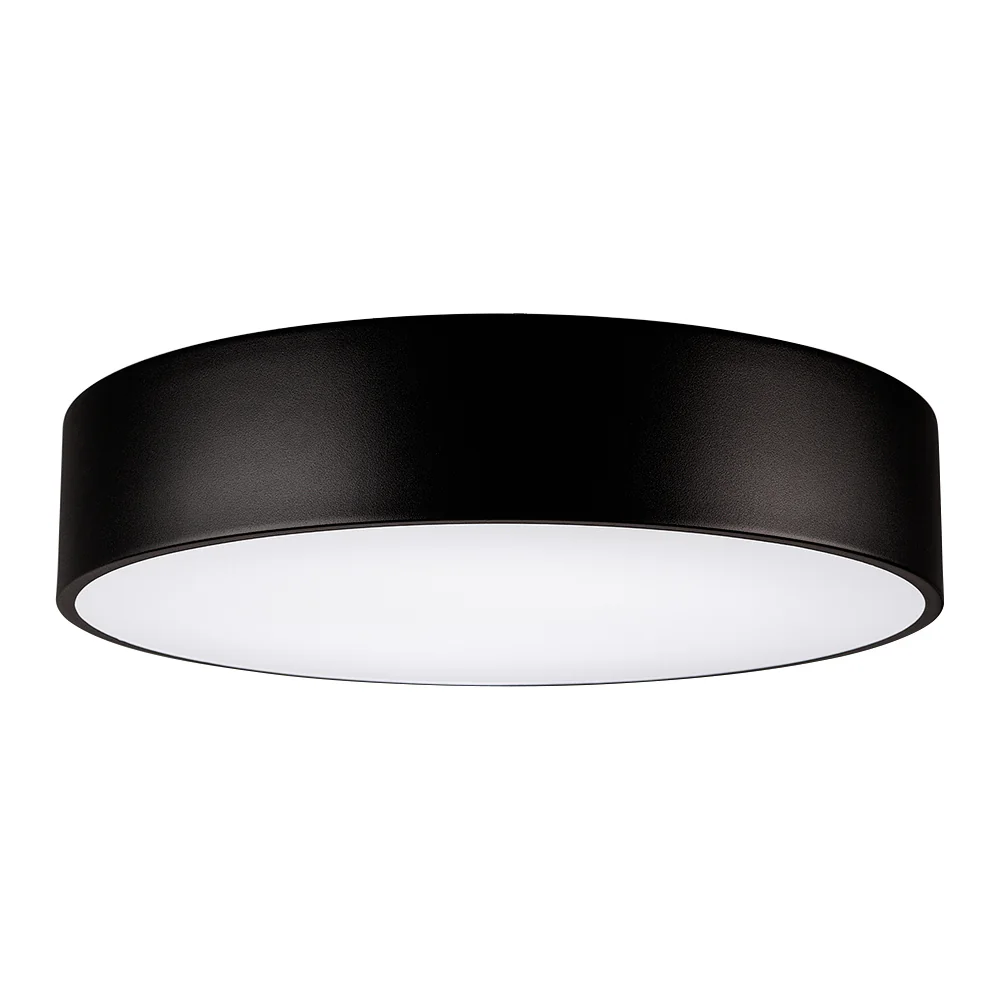 Светильник SP-TOR-PILL-R500-35W Warm3000 (BK, 120 deg, 230V) 022999(2) - Накладной интерьерный светильник. Мощность 35 Вт, св. поток 3150 лм, 90 лм/Вт, теплый 3000 K, CRI>80, угол 120°, напряжение питания 230 В. Черный круглый корпус из алюминия, степень 