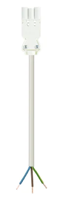 GESIS GST18I3K1-S 25 10WS - Кабельная сборка, оконеченная вилочным разъемом GST18i3, и свободным концом, 3 полюса, длина кабеля: 1 метр, сечение жил кабеля: 3х2,5 мм.кв., номинальное напряжение: 250V, номинальный ток: 20А, цвет разъема: белый, цвет кабеля