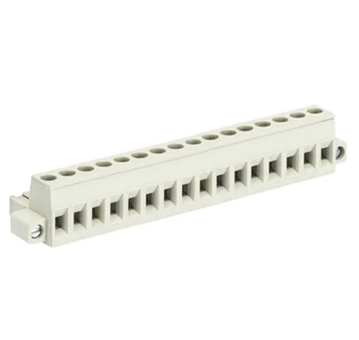 Розетка Wiecon 8213 B / 16 F OB - Розеточный разъем, угловой, на кабель, с монтажными фланцами, шаг 5,08 мм, 16 полюсов, номинальное сечение: 2,5 мм кв., винтовая фиксация провода, 400V, 12А, без маркировки, цвет: серый, серия 8213 F OB