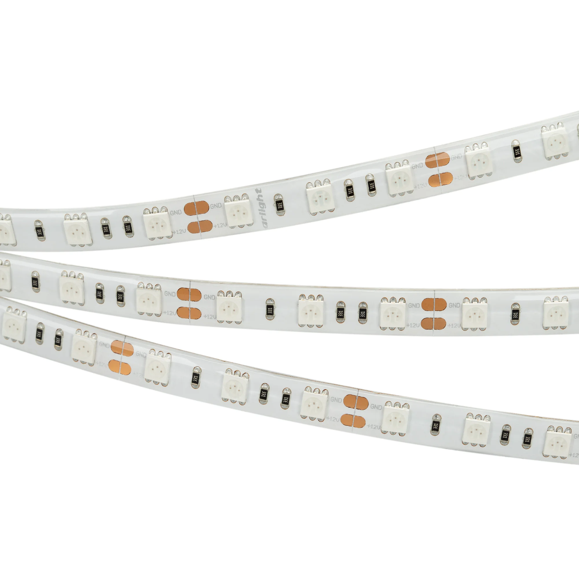 Лента RTW 2-5000SE 12V Yellow 2x (5060, 300 LED, LUX) 015444 - Поставка под заказ от 1000 м.Герметичная лента IP65 (силиконовое покрытие), светодиоды smd 5060, 60шт/м (300шт на 5м), белая плата 10мм, скотч 3М. Цвет ЖЁЛТЫЙ. Питание 12V, мощность 14.4 Вт/м 