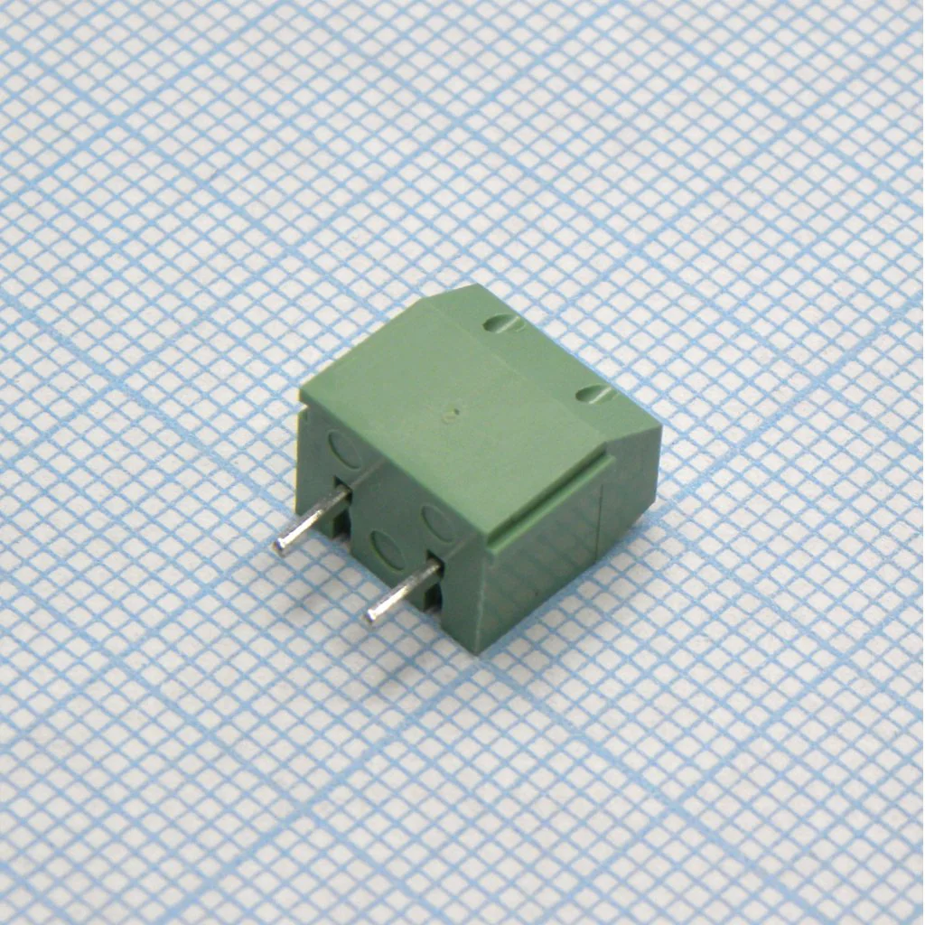 DG306-5.0-02P-14-00A(H) - Винтовой клеммный блок с защитой провода, 2 контакта. Серия DG306-5.0