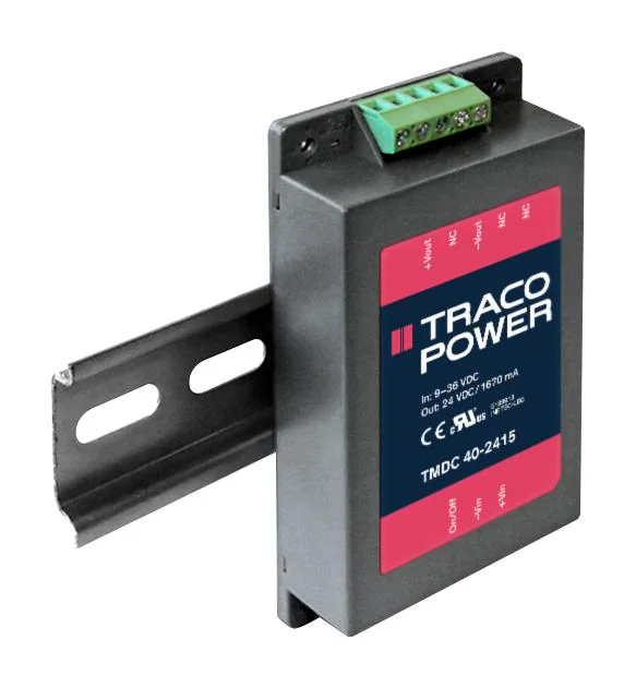 TMDC 40-4815 - Преобразователь DC-DC на шасси модульный вход 48В выход 24V 1.67A 40Вт 8-выводов