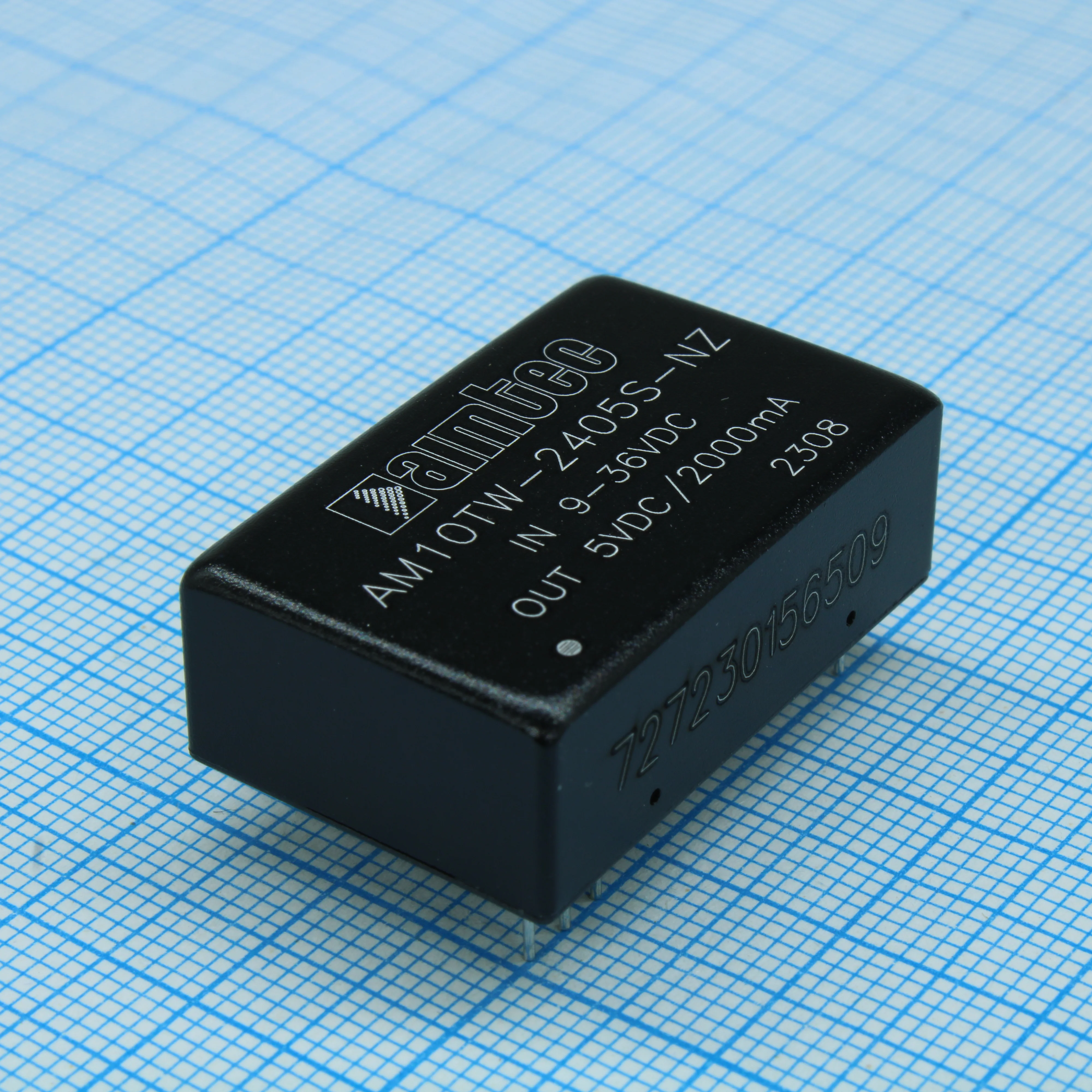 AM10TW-2405S-NZ - DC/DC, 10Вт, вход 9…36В, выход 5В/2А, изоляция 1500В DC, КПД 88%, до 1000мкФ, DIP24, 32x20x10.8мм, -40…85°C, металл