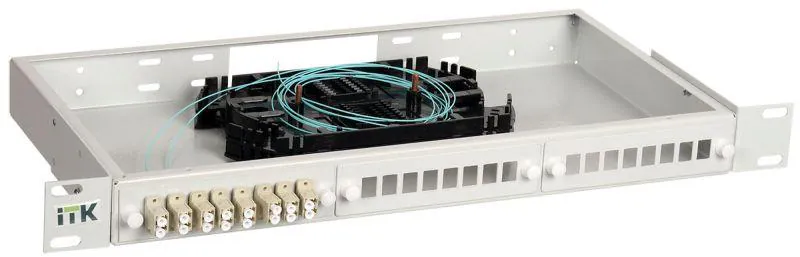 Кросс укомплектованный 1U LC (duplex) 4 порта (OM4) ITK FOBX24-1U-4LCUD04