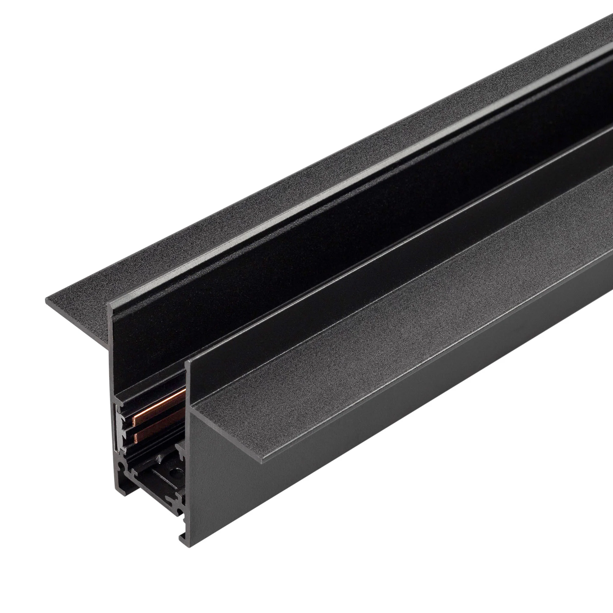 Трек встраиваемый MAG-ORIENT-TRACK-2653-FDW-2000 (BK, FLAT) 041438 - Встраиваемый магнитный трек ORIENT с фланцем, длина 2000мм. DC48V. Материал алюминий, цвет черный. Заглушки в комплект не входят. Размер ДxШxВ: 2000x26.3x52.7мм. Размер (с учетом заглуше