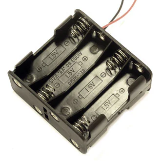 BH383  AA  4X1+4X1     (BH608) - Батарейный отсек BH383 AA 4x2, открытый