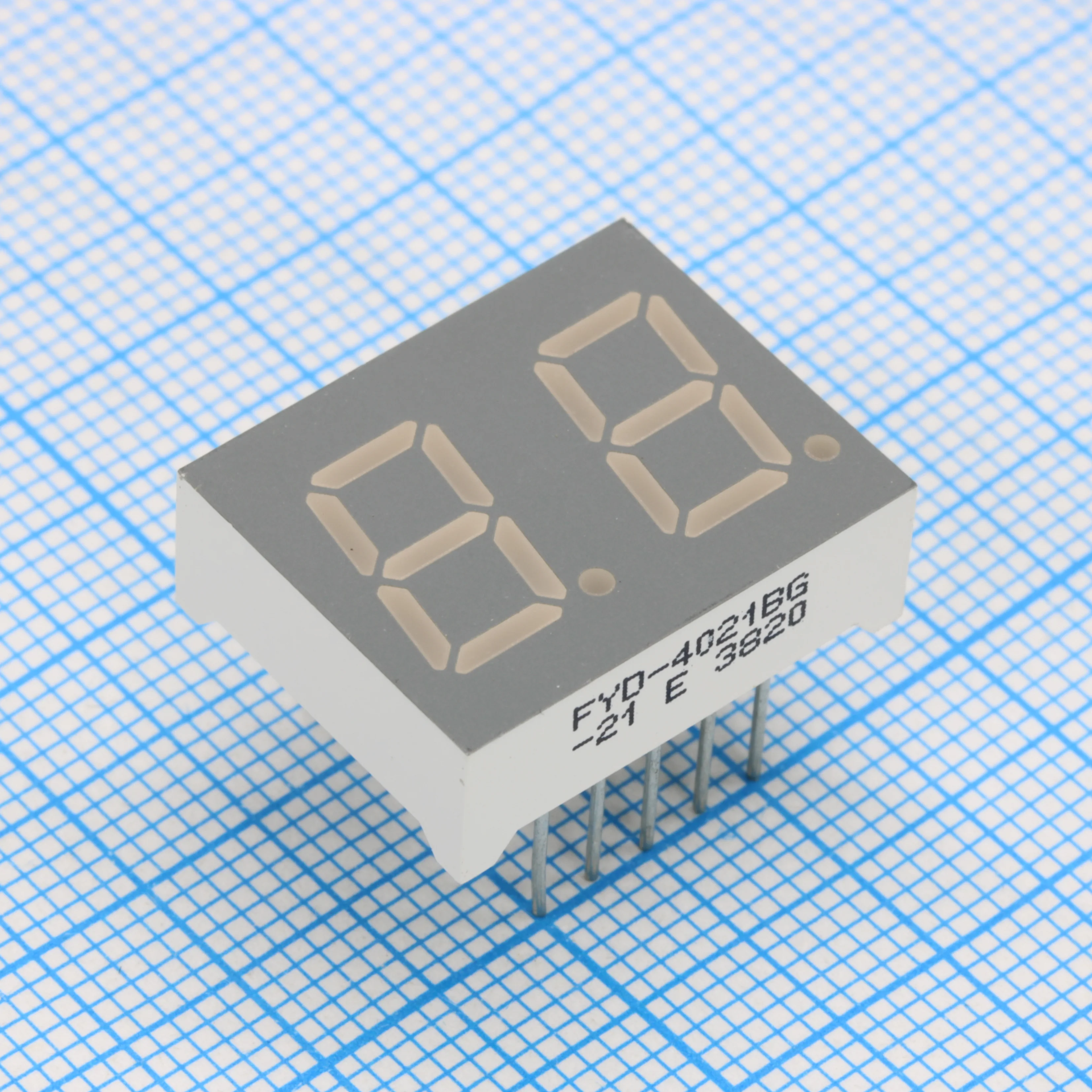 FYD-4021BG-21 - 2-х разрядный индикатор 10,2мм/зеленый/570нм/14-18мкд/ОА