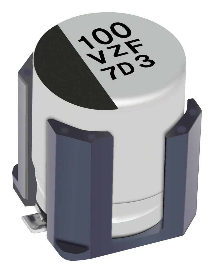 EEHZF1H560V - Конденсатор алюминиевый  полимерный гибридный 56мкФ 50В ±20% (8 X 10.5мм) для поверхностного монтажа 0.035Ом 700мА 1000час 150°C автомобильного применения лента на катушке