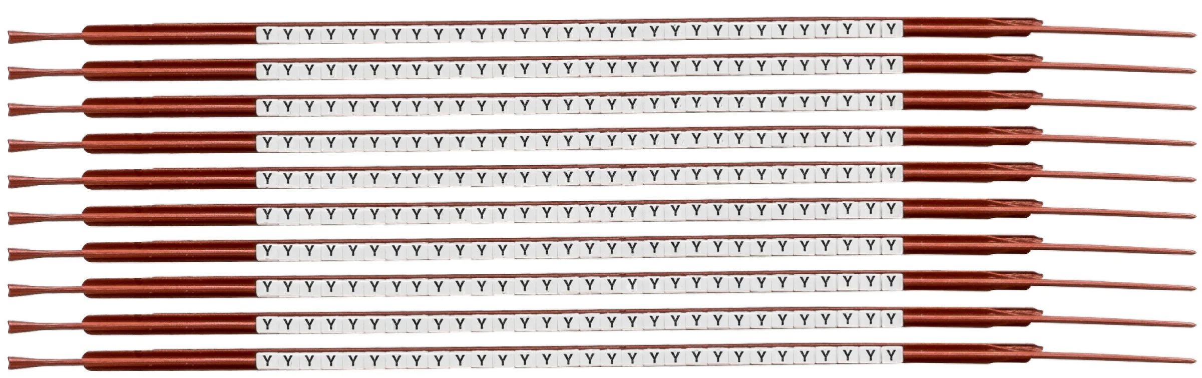 brd132984 - SCN-03-Y клипсы белые, 300шт/упак, для провода 1-1.3мм диаметра, легенда Y