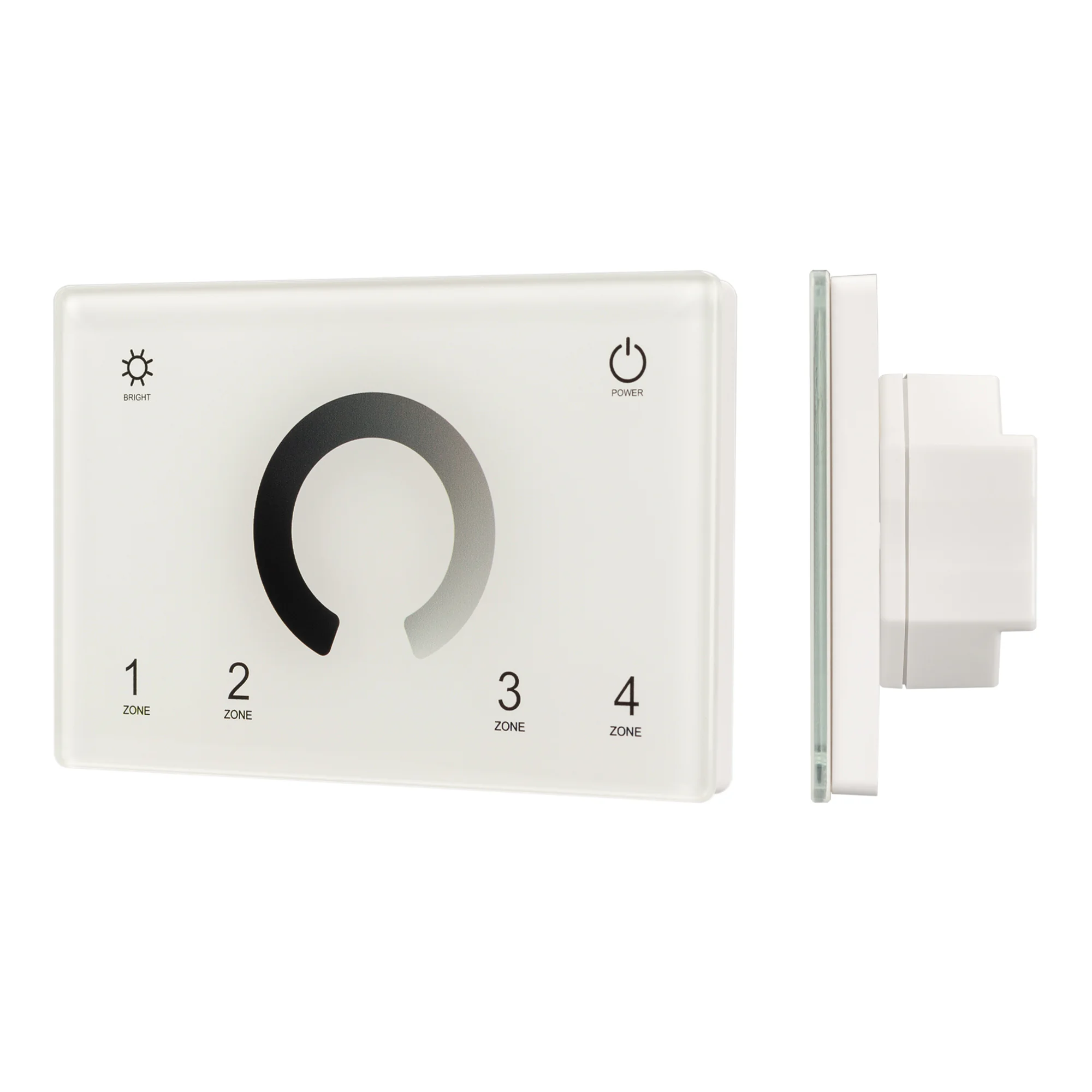 Панель Sens SMART-P79-DIM White (230V, 4 зоны, 2.4G) 028398 - Встраиваемая сенсорная панель 2.4 ГГц, цвет белый. Итальянский стандарт. Материал - стекло. Для управления одноцветными источниками света (ШИМ), 4 зоны управления. Функция управления DMX512 уст