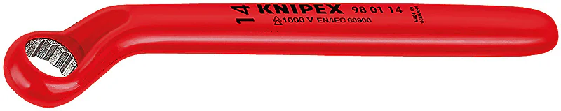 Ключ гаечный накидной VDE, 15 мм, длина 200 мм, диэлектрический KN-980115