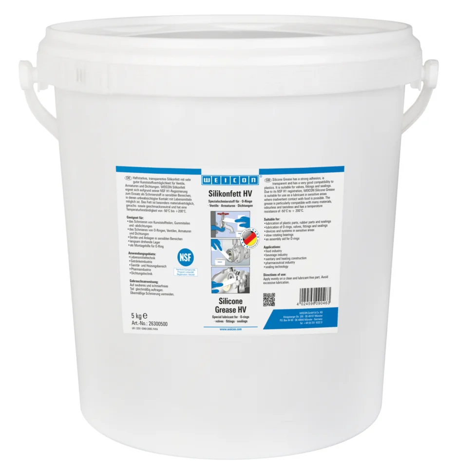 wcn26300500 - 10062503 WEICON HV (5 кг) Силиконовая жировая смазка
