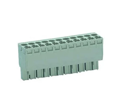 Розетка Wiecon 8113 BFK /11 TOPK - Розеточный разъем, прямой, на кабель, шаг 5 мм, 11 полюсов, номинальное сечение: 2,5 мм кв., пружинная фиксация провода, 400V, 12А, с маркировкой, цвет: серый, серия 8113 BFK