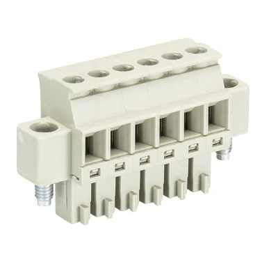 Розетка Wiecon 8813 B / 3 VL OB - Розеточный разъем, прямой, на кабель, шаг 3,81 мм, 6 полюсов, номинальное сечение: 1,5 мм кв., винтовая фиксация провода, 250V, 8А, без маркировки, цвет: серый, серия 8813 B VL
