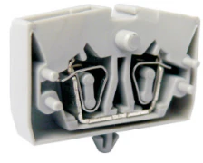 Клемма MINI UJ5-2.5WN - Мини клемма, тип фиксации провода: пружинный, номинальное сечение: 2,5 мм кв., 24A, 800V, ширина: 6 мм, цвет: серый, тип монтажа: якорный