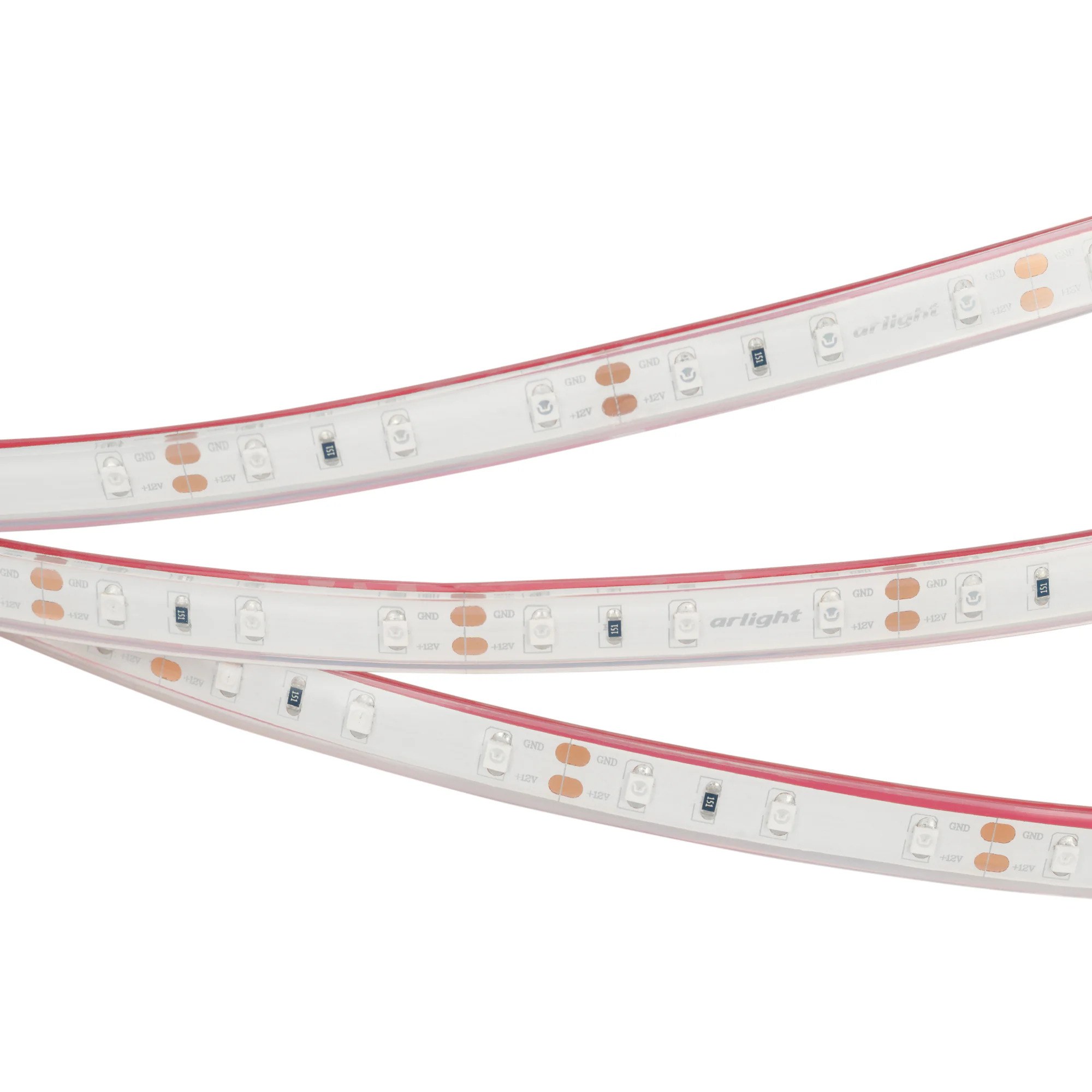 Лента герметичная RTW-PFS-A60-11mm 12V Red (4.8 W/m, IP68, 2835, 5m) 036055 - Светодиодная лента RTW-PFS-A60, герметичная IP68 (PFS-полная силиконовая экструзия). Светодиоды 2835, 60 шт/м (300 шт на 5 м), белая плата, ширина 11 мм, скотч 3M. Цвет КРАСНЫЙ 