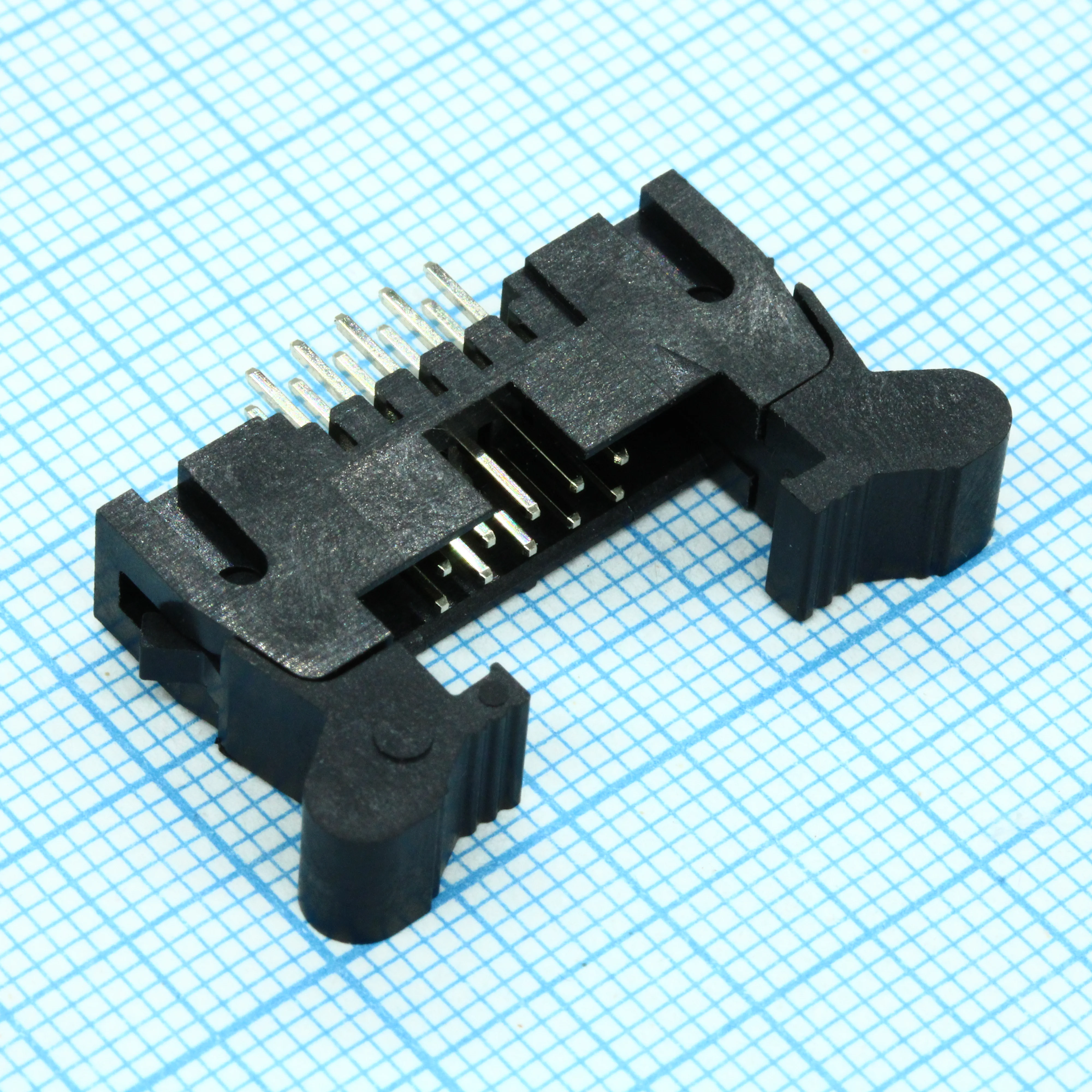 DS1011-02-10VS8B-B - Вилка на плату, вертикальный монтаж 10pin(2х5), шаг 2.54мм