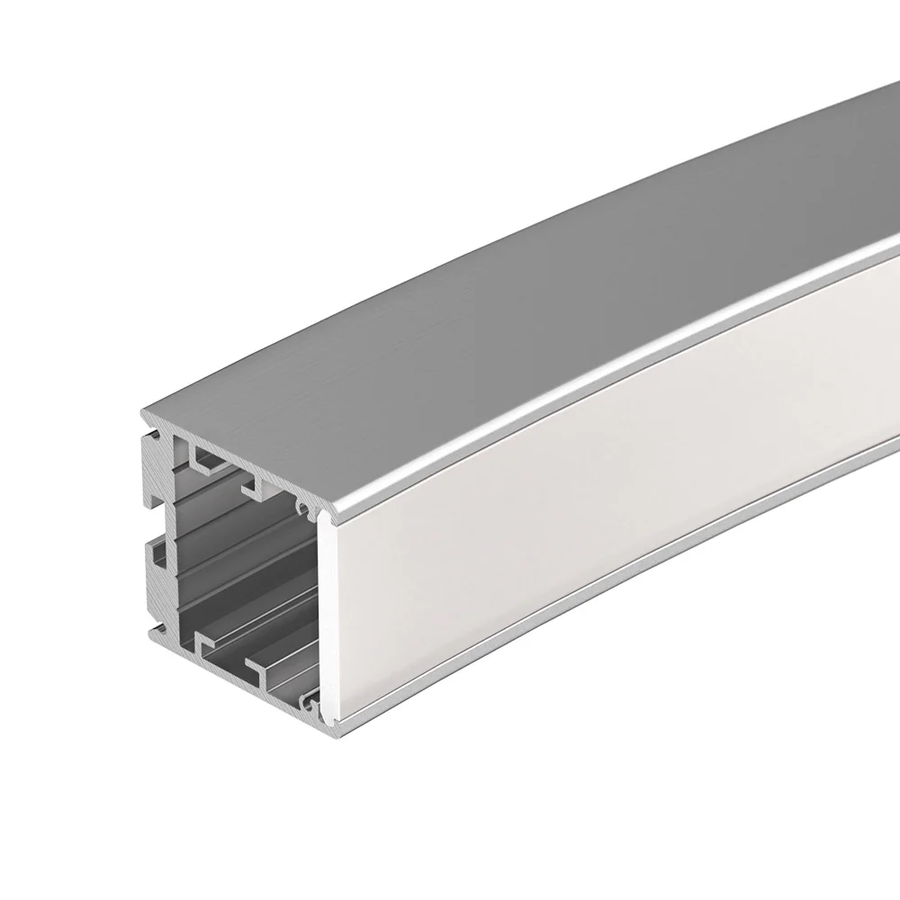 Профиль SL-ARC-3535-D1500-N90 SILVER (1180мм, дуга 1 из 4) 026595 - Алюминиевый профиль для составления круга диаметром 1500мм, для радиусной светодиодной линейки, свечение в центр круга, длина ? от круга 1500мм. внутренний диаметр 1442мм, внешний диаметр