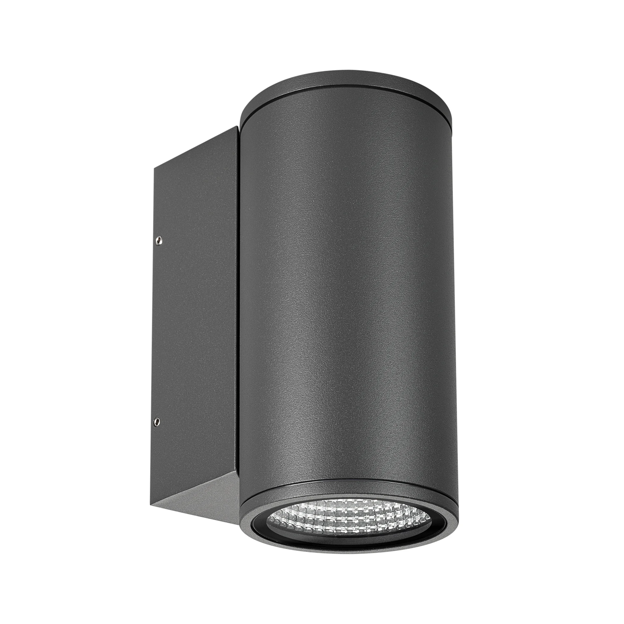 Светильник LGD-FORMA-WALL-R90-12W Warm3000 (GR, 44 deg, 230V) 029976 - Накладной настенный светильник 12Вт, серый алюминиевый корпус, оптическое закаленное стекло. Цвет ТЕПЛЫЙ БЕЛЫЙ 3000K, св.поток 860лм, CRI(Ra)>80, угол 44°, свет вверх или вниз. Размер 