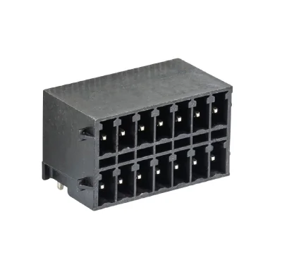 Вилка Wiecon 8513 SEGN/7 W F2 THR OB - Вилочный разъем, THR, горизонталный, на плату, с защелками, шаг 3,5 мм, 2 этажа, 7 полюсов, фиксация на плате пайкой, 160V, 8А, без маркировки, цвет: черный, серия 8513 SEGN G THR OB