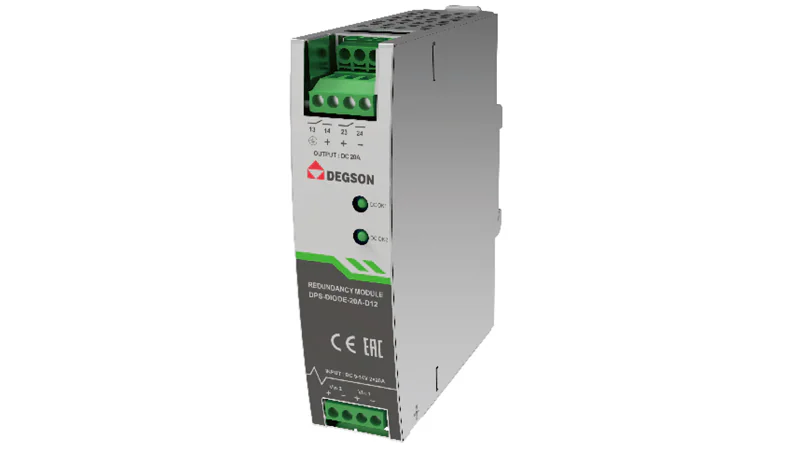 Модуль резервирования DPS-DIODE-20A-D48 - Модуль резервирования, номинальное напряжение: 48 VDC, номинальный ток: 20A, диапазон входных напряжений: 36-60V, монтаж: на DIN рейку, температура окружающей среды –40°C…+80°C